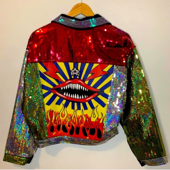 Sequin Denim jacket - Picture 2 of 2